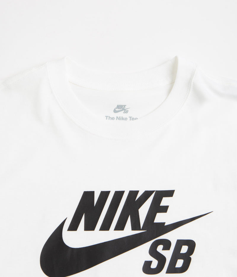 Nike SB Large Logo T-Shirt in White and Black