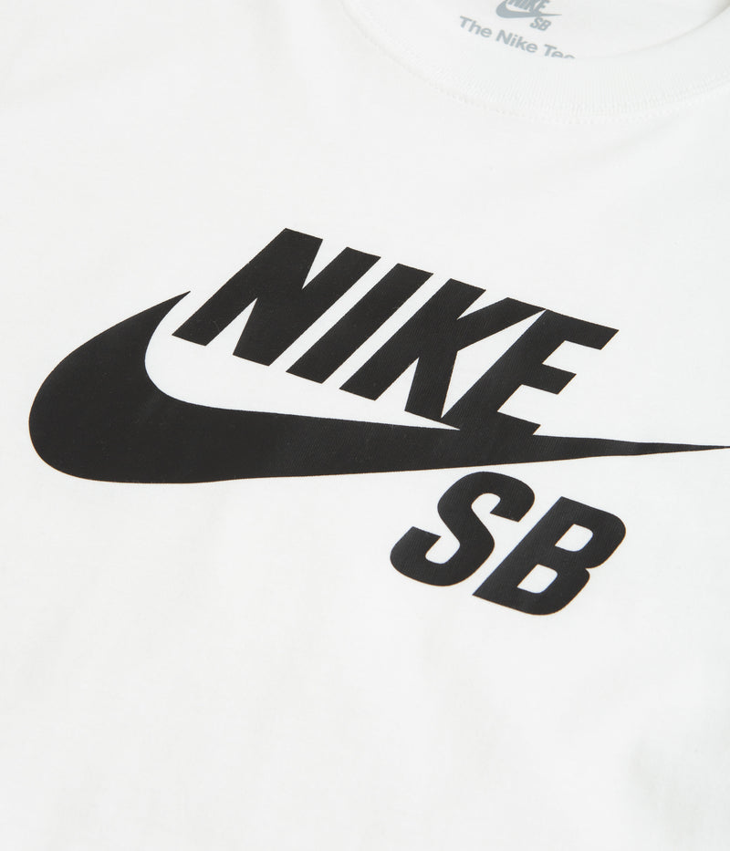 Nike SB Large Logo T-Shirt in White and Black