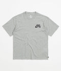 Nike SB Logo T-Shirt in Dark Grey Heather and Black