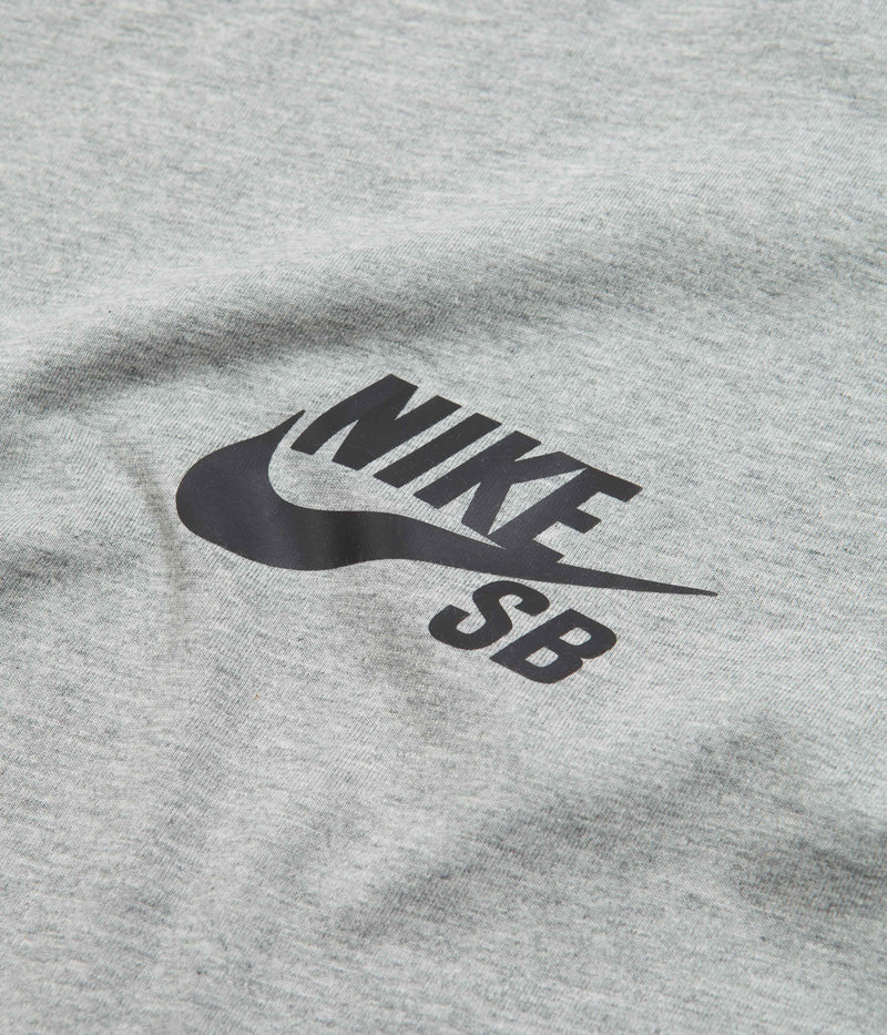 Nike SB Logo T-Shirt in Dark Grey Heather and Black