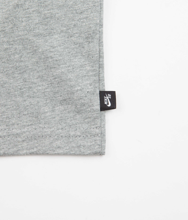 Nike SB Logo T-Shirt in Dark Grey Heather and Black