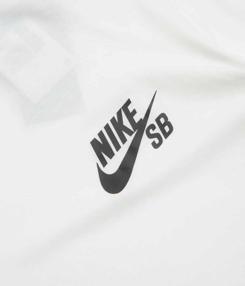 Nike SB Logo T-Shirt in White and Black / Black