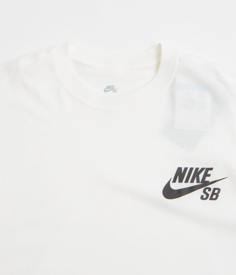 Nike SB Logo T-Shirt in White and Black / Black
