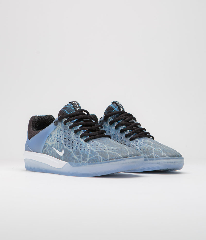 Nike SB Nyjah 3 Premium Shoes in Black and White and Deep Royal - White