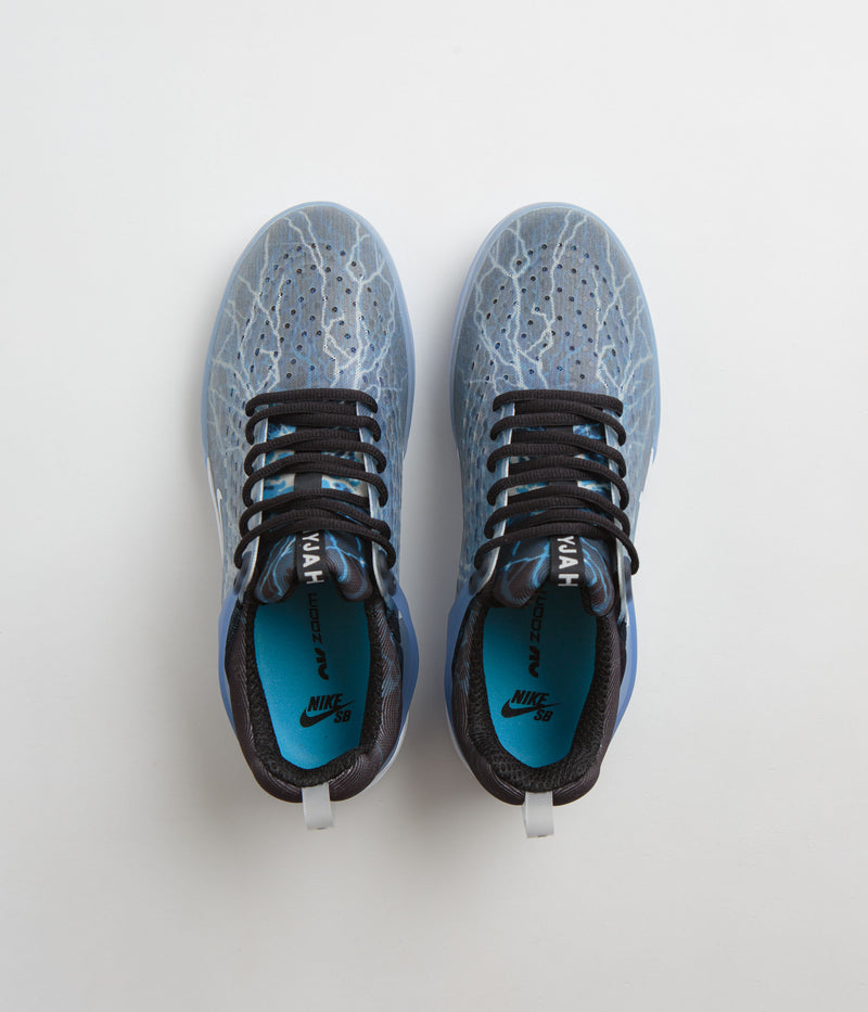 Nike SB Nyjah 3 Premium Shoes in Black and White and Deep Royal - White