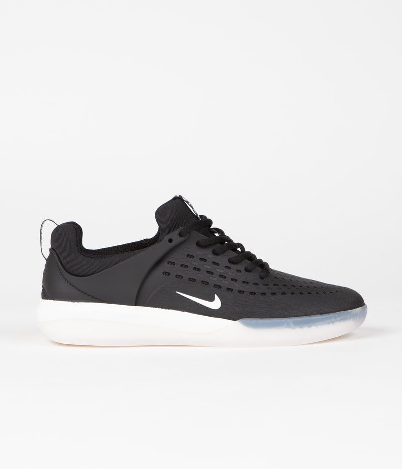Nike SB Nyjah 3 Shoes in Black and White and Black - Summit White