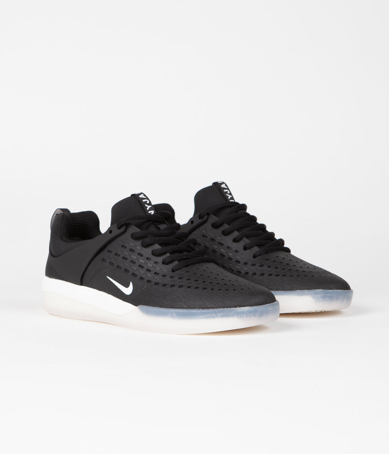 Nike SB Nyjah 3 Shoes in Black and White and Black - Summit White