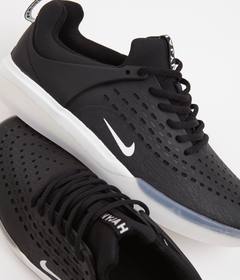 Nike SB Nyjah 3 Shoes in Black and White and Black - Summit White