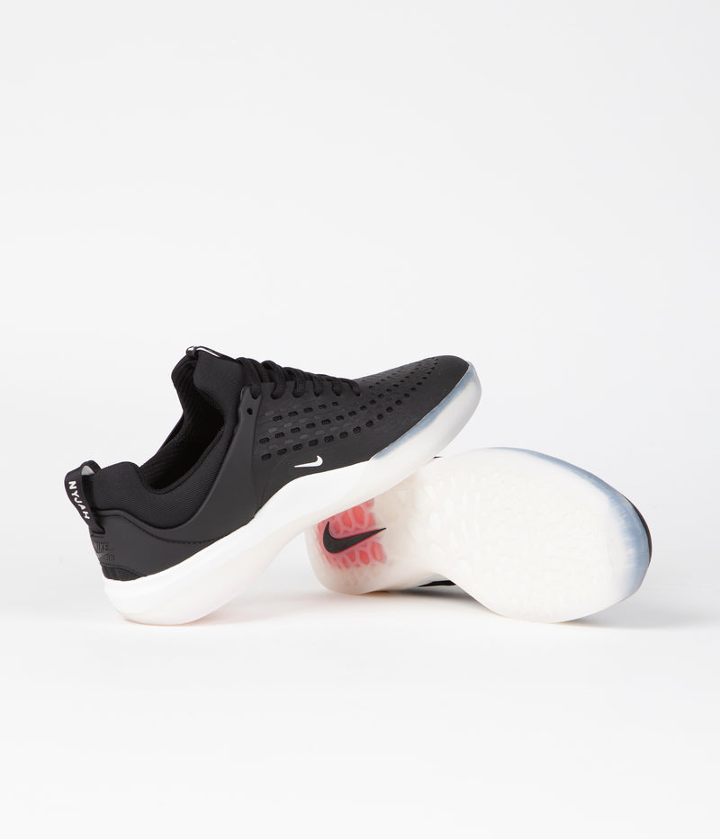 Nike SB Nyjah 3 Shoes in Black and White and Black - Summit White