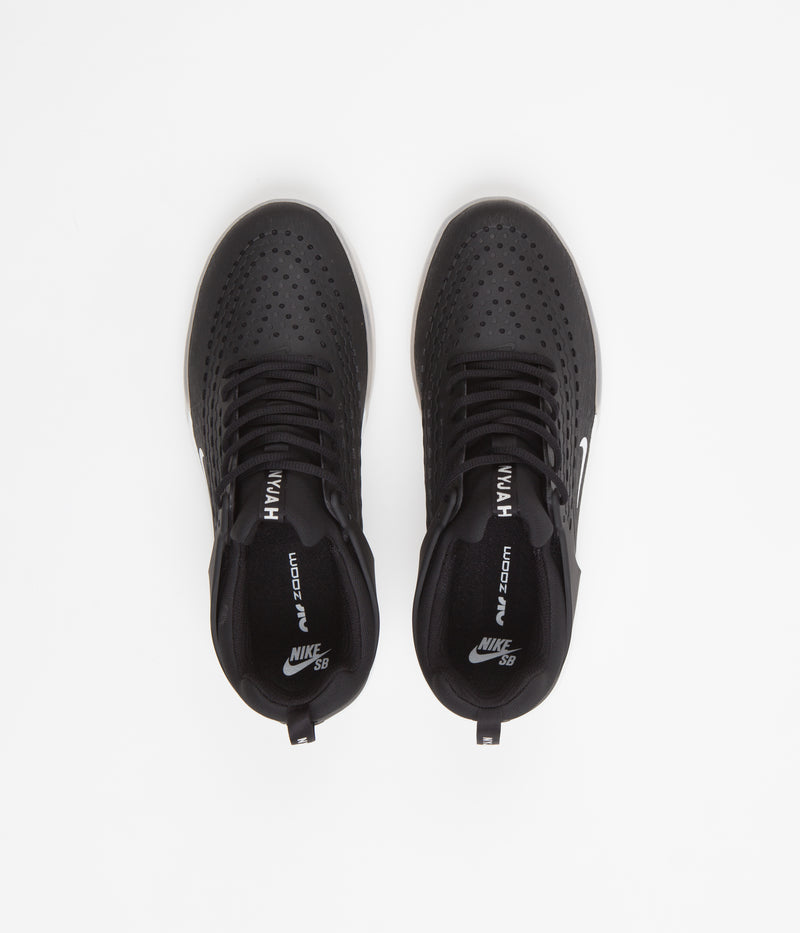Nike SB Nyjah 3 Shoes in Black and White and Black - Summit White