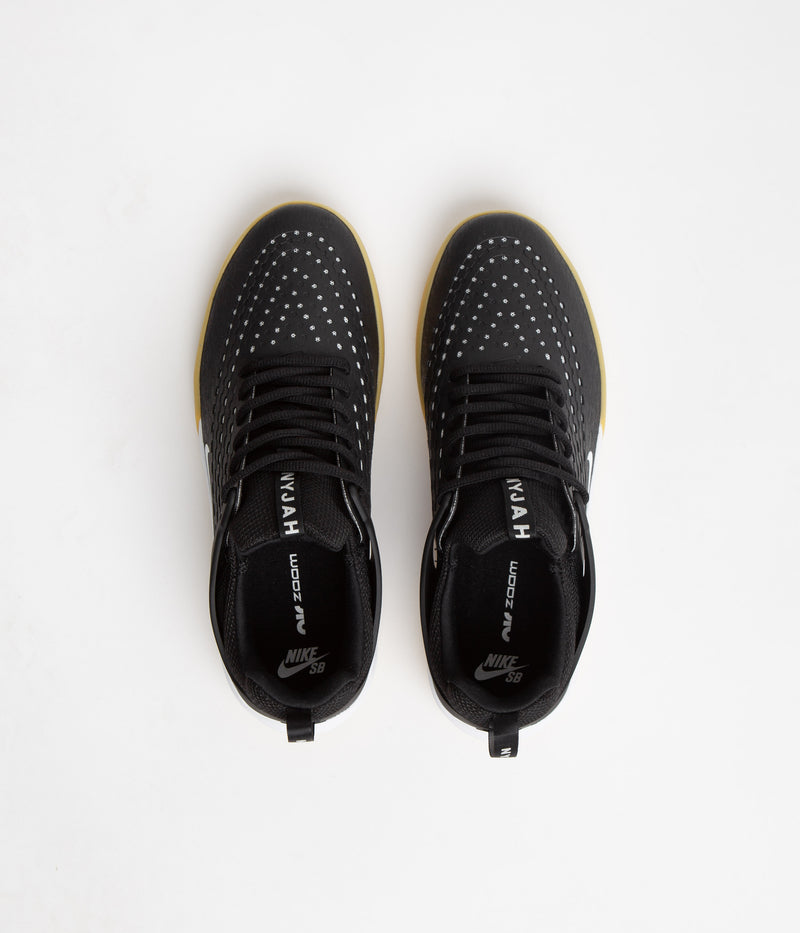 Nike SB Nyjah 3 Shoes in Black and White and Black - White
