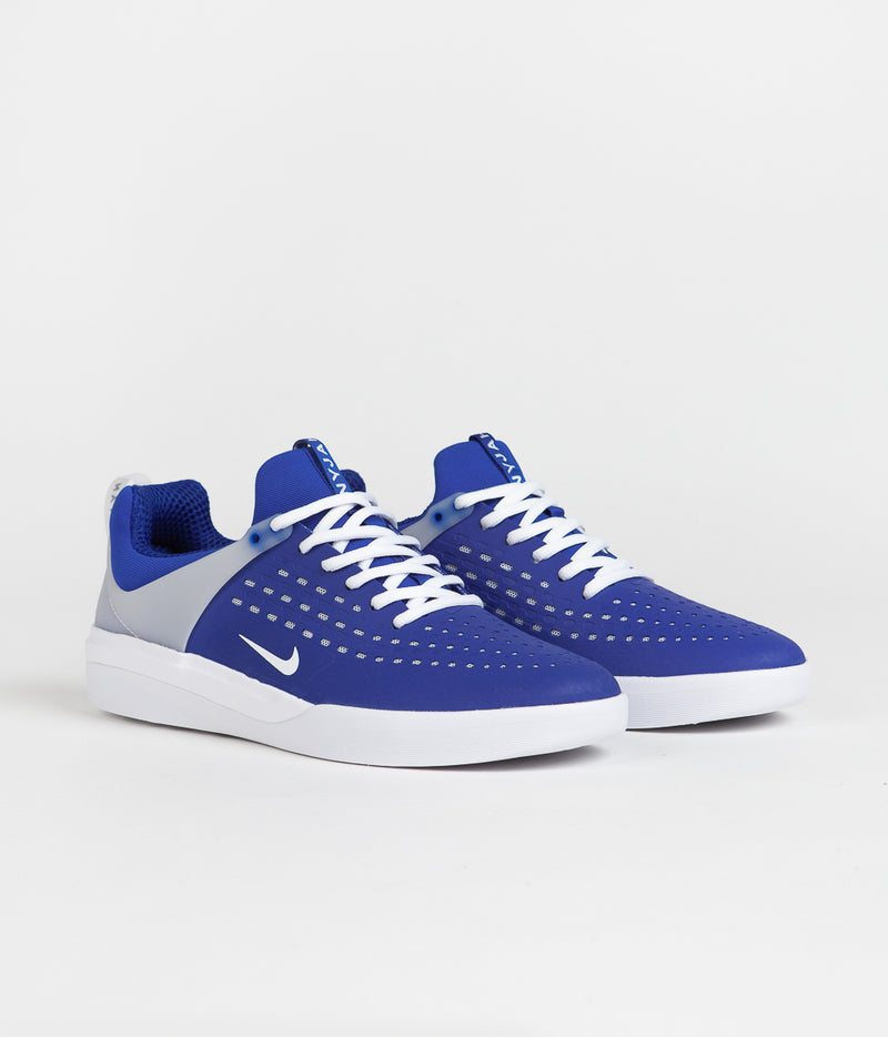Nike SB Nyjah 3 Shoes in Game Royal and White and Game Royal - Game Royal