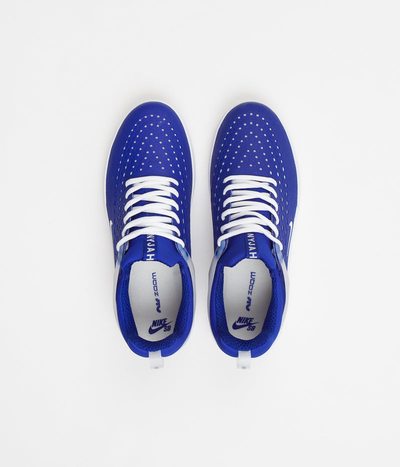 Nike SB Nyjah 3 Shoes in Game Royal and White and Game Royal - Game Royal