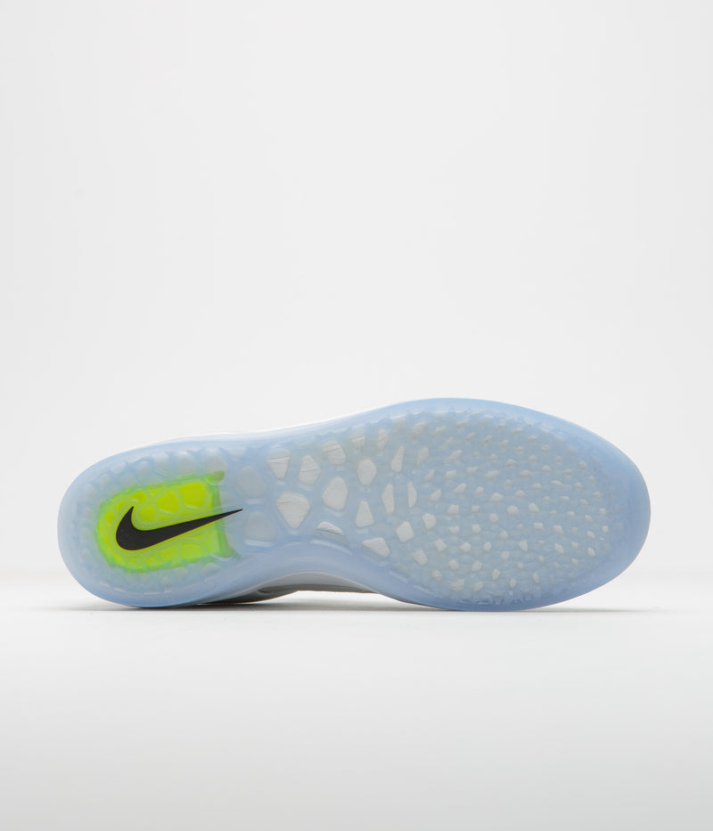 Nike SB Nyjah 3 Shoes in Pure Platinum and White and Pure Platinum - Volt