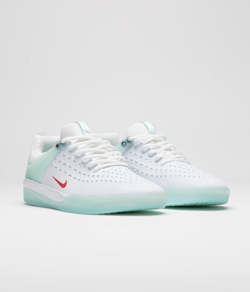 Nike SB Nyjah 3 Shoes in Skylight and University Red and Skylight - White