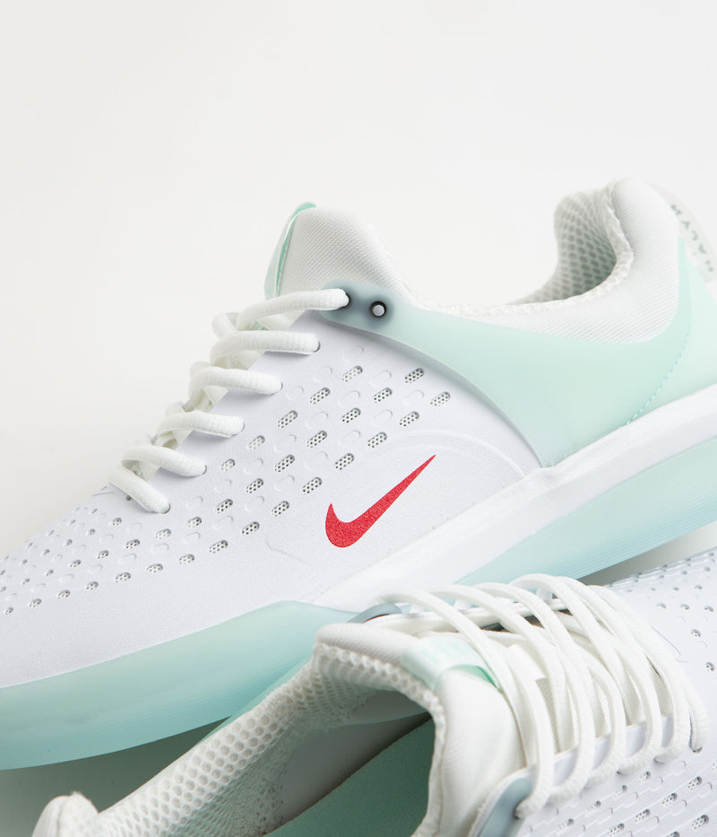 Nike SB Nyjah 3 Shoes in Skylight and University Red and Skylight - White
