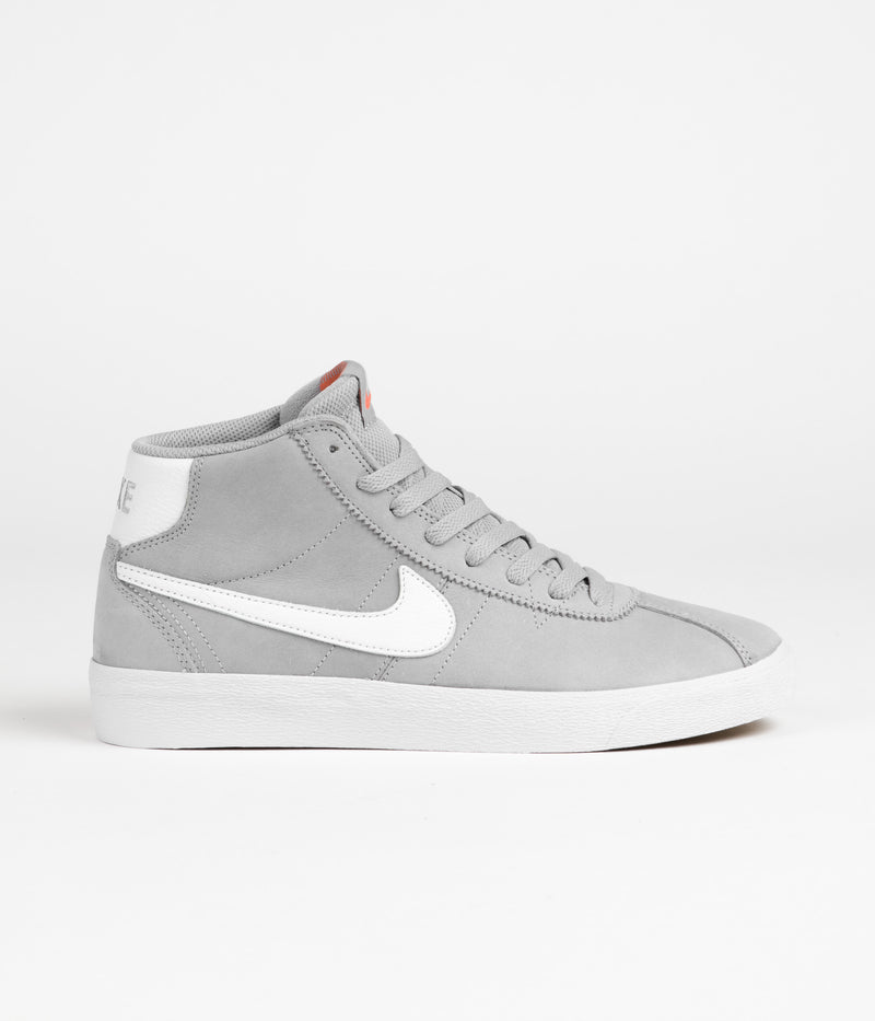 Nike SB Orange Label Bruin High Shoes in Wolf Grey and White and Wolf Grey