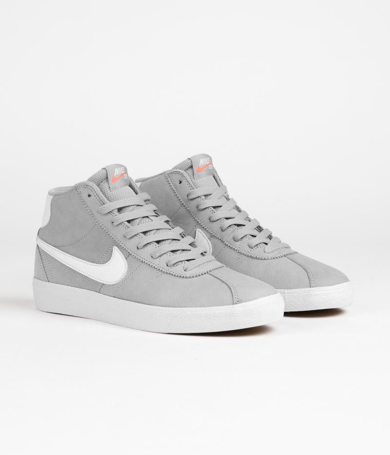 Nike SB Orange Label Bruin High Shoes in Wolf Grey and White and Wolf Grey