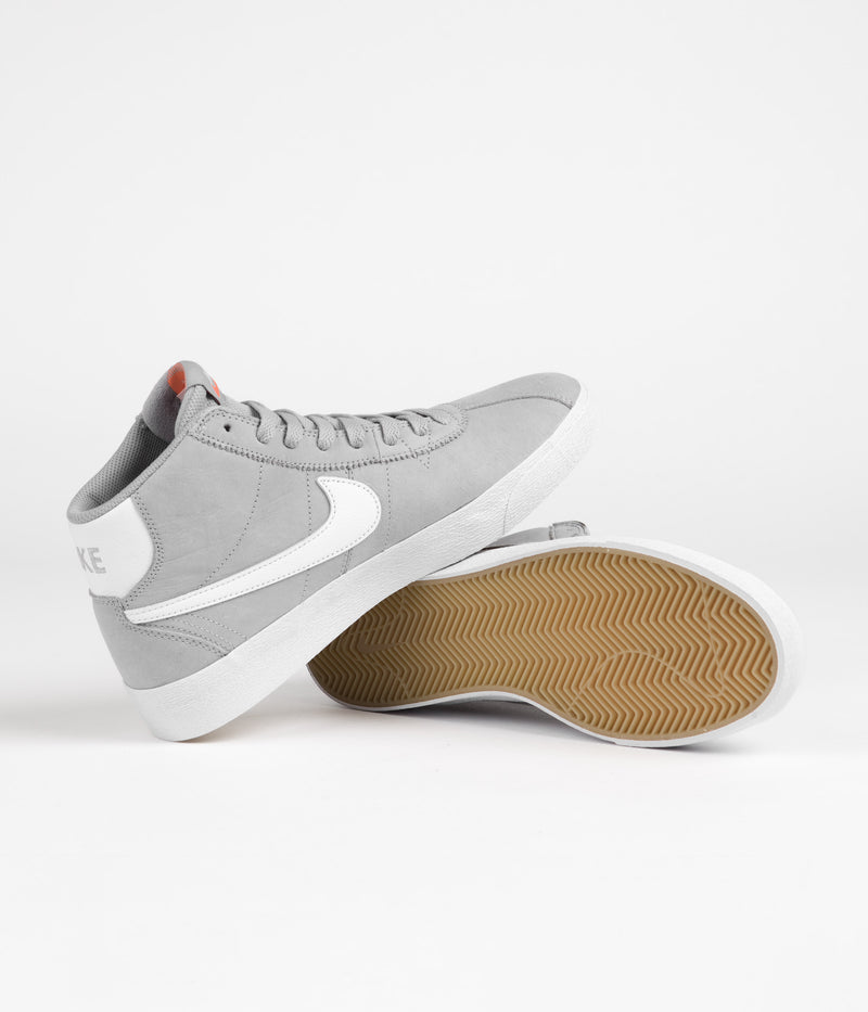 Nike SB Orange Label Bruin High Shoes in Wolf Grey and White and Wolf Grey