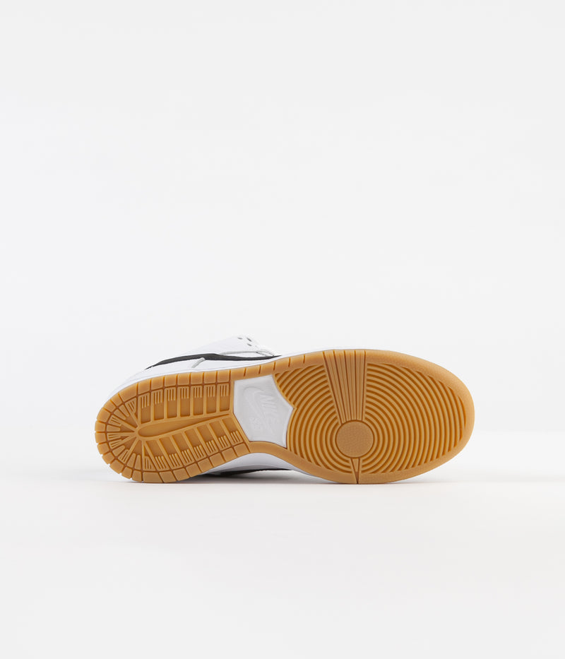 Nike SB Orange Label Dunk Low Pro Shoes in White and Black and Gum
