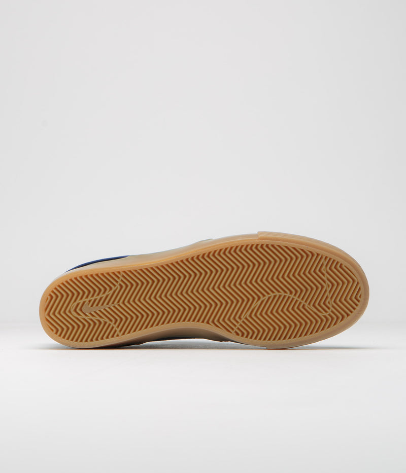 Nike SB Orange Label Janoski OG+ Shoes in Navy and White and Navy - Gum Light Brown