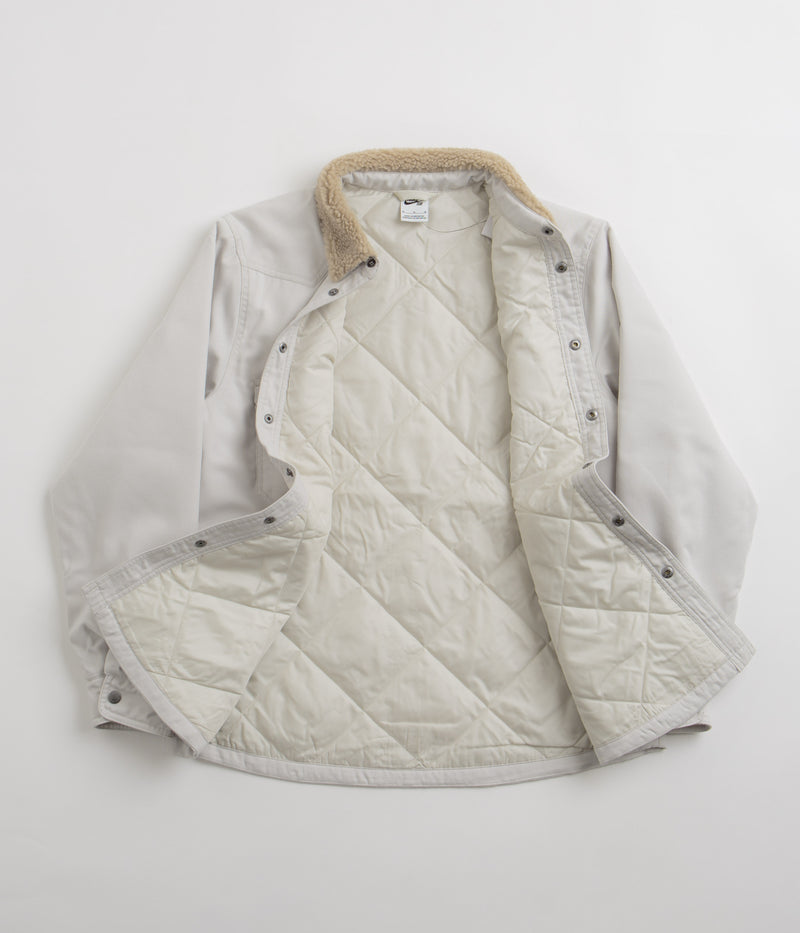 Nike SB Padded Flannel Jacket in Light Bone and Khaki