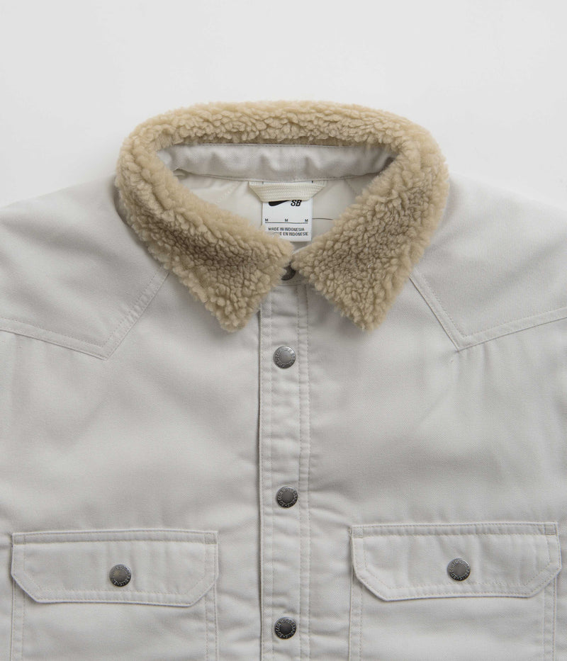 Nike SB Padded Flannel Jacket in Light Bone and Khaki
