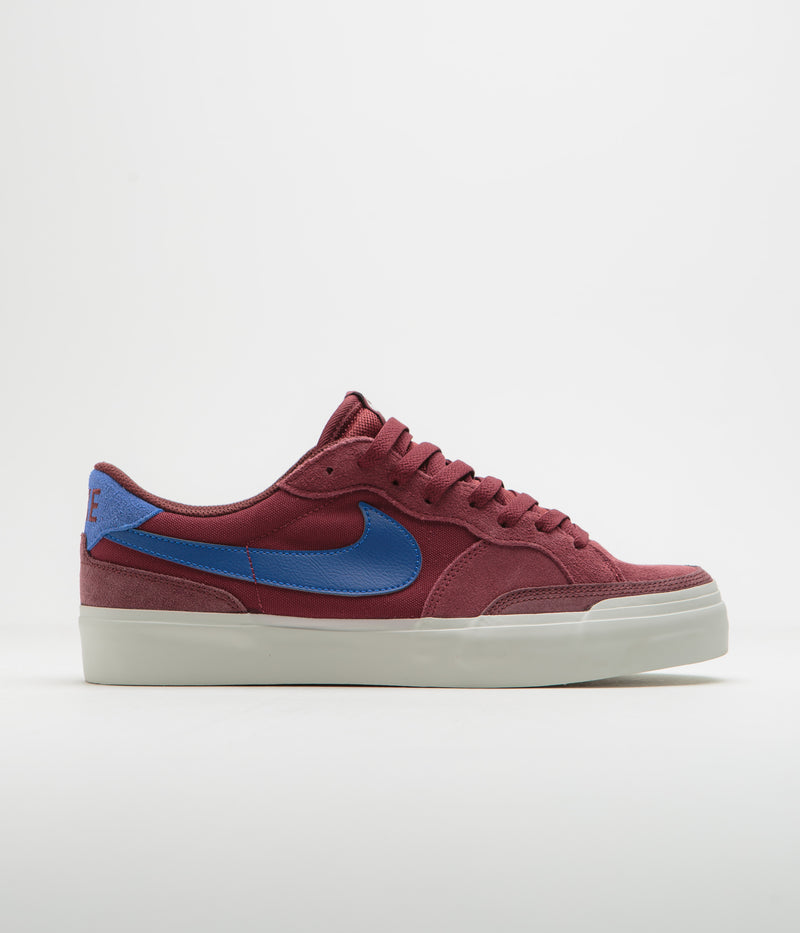 Nike SB Pogo Plus Shoes in Team Red and Hyper Royal and Dark Team Red
