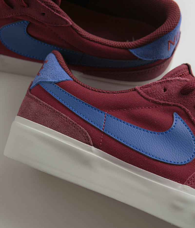 Nike SB Pogo Plus Shoes in Team Red and Hyper Royal and Dark Team Red