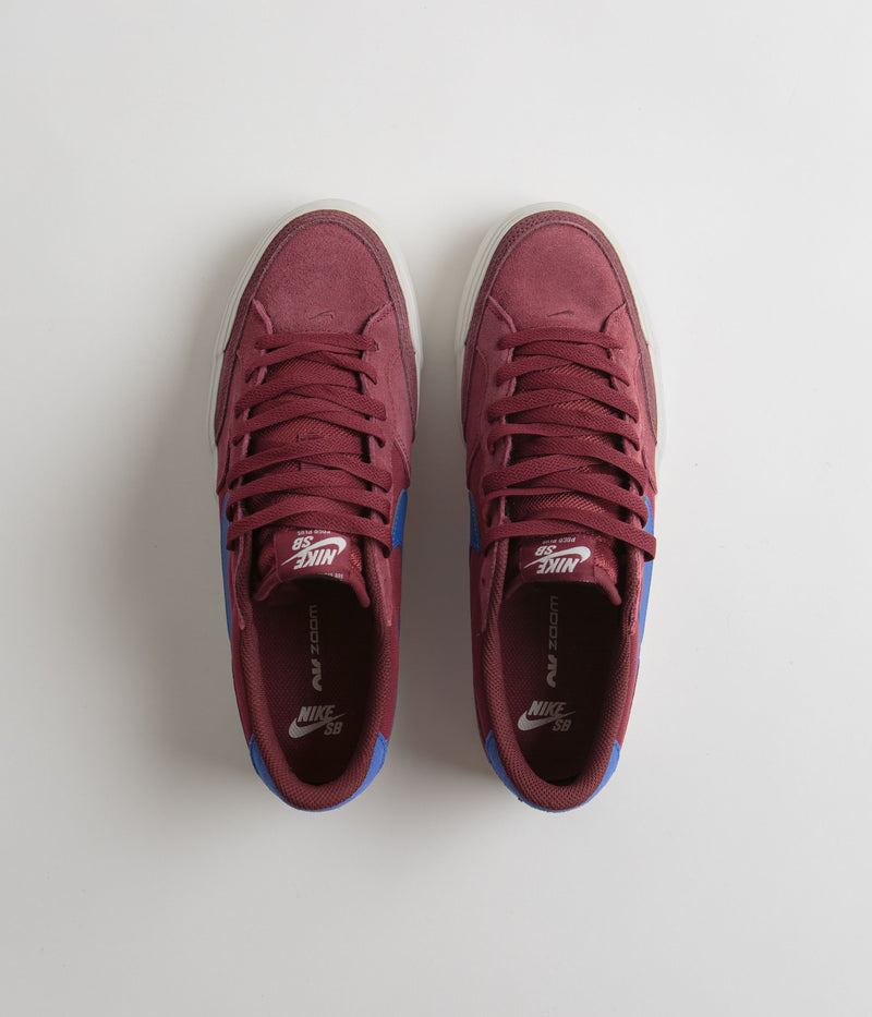 Nike SB Pogo Plus Shoes in Team Red and Hyper Royal and Dark Team Red