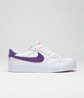 Nike SB Pogo Plus Shoes in White and Court Purple and White - Gum Light Brown
