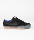 Nike SB Pogo Premium Shoes in Black and Black and Hyper Royal - Gum Light Brown