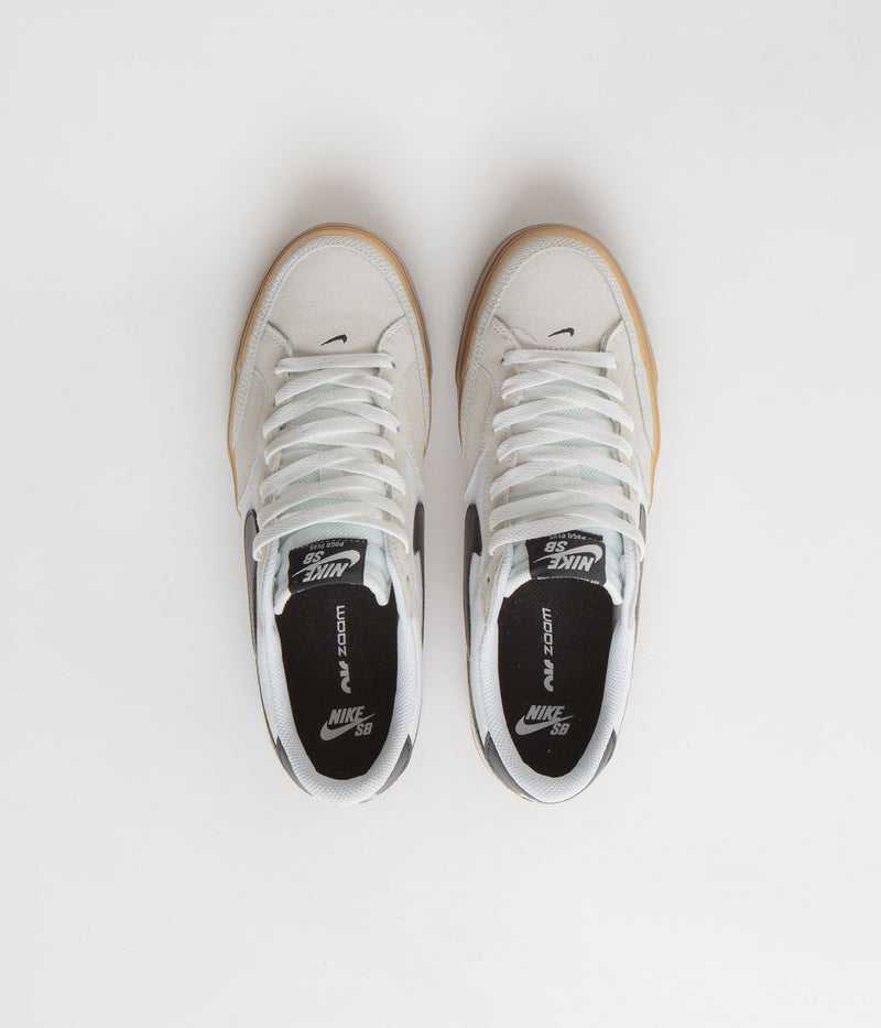 Nike SB Pogo Shoes in White and Black and White - Gum Light Brown