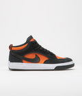 Nike SB React Leo Shoes in Black and Black and Orange - Electro Orange