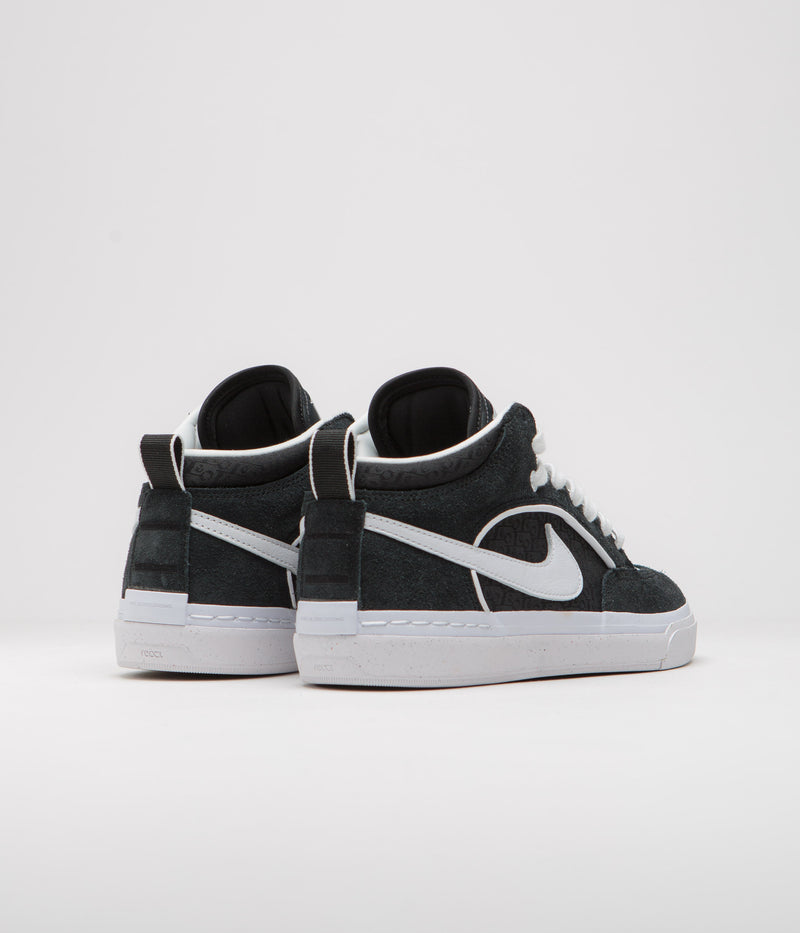 Nike SB React Leo Shoes in Black and White and Black - Gum Light Brown