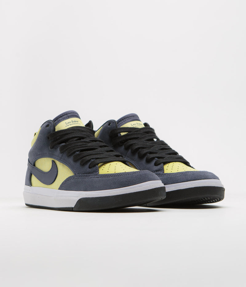 Nike SB React Leo Shoes in Thunder Blue and Thunder Blue and Saturn Gold