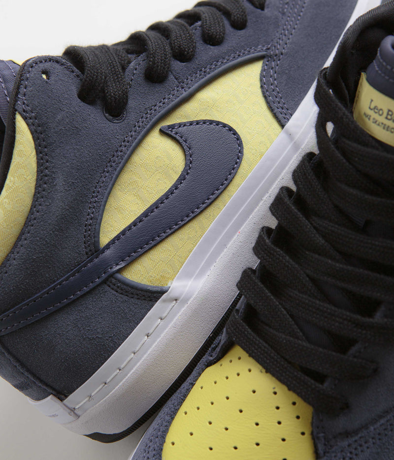Nike SB React Leo Shoes in Thunder Blue and Thunder Blue and Saturn Gold