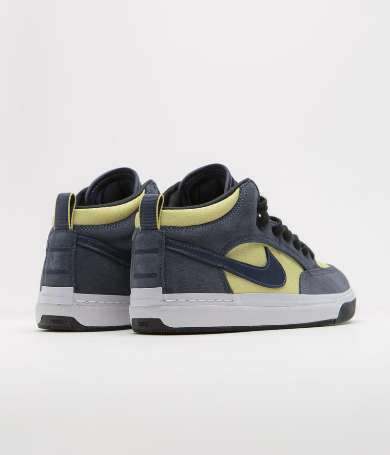 Nike SB React Leo Shoes in Thunder Blue and Thunder Blue and Saturn Gold