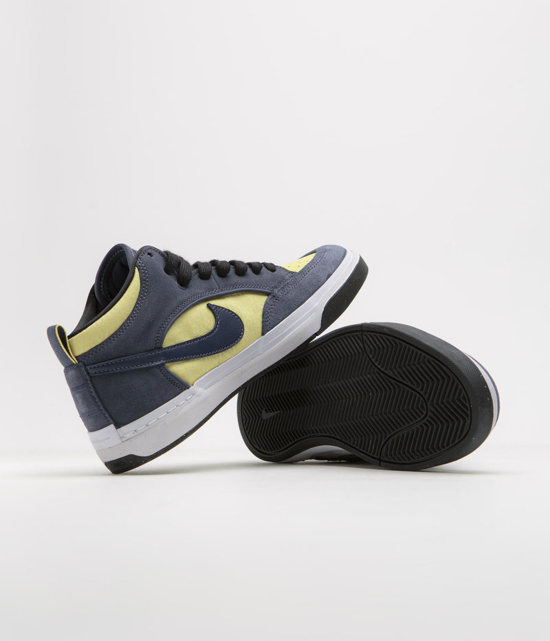 Nike SB React Leo Shoes in Thunder Blue and Thunder Blue and Saturn Gold