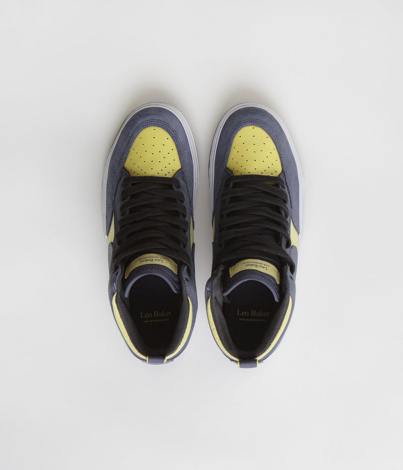 Nike SB React Leo Shoes in Thunder Blue and Thunder Blue and Saturn Gold