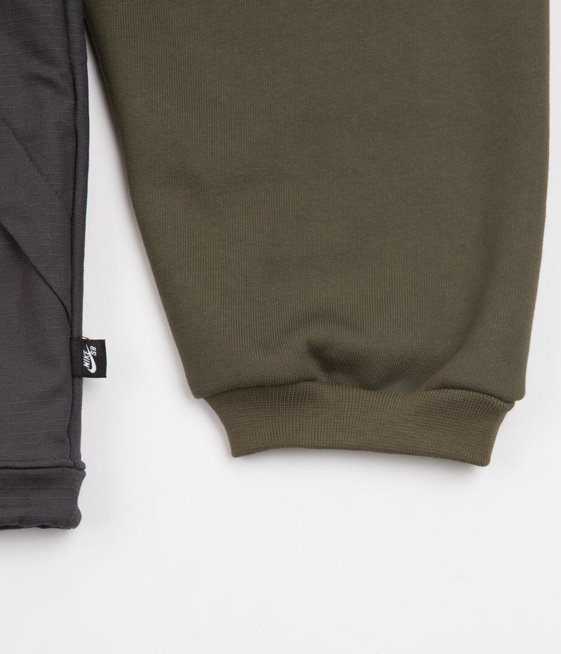 Nike SB Rugby Pullover Jacket in Cargo Khaki and Anthracite / White / Black