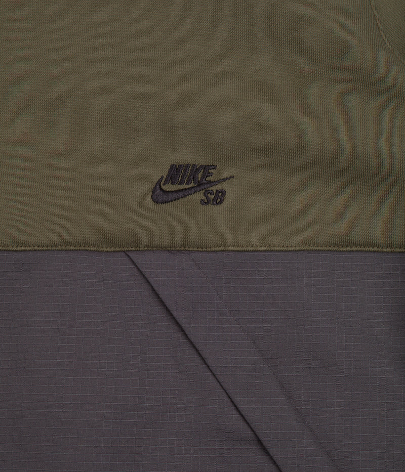 Nike SB Rugby Pullover Jacket in Cargo Khaki and Anthracite / White / Black