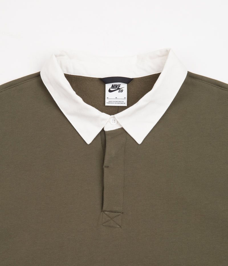 Nike SB Rugby Pullover Jacket in Cargo Khaki and Anthracite / White / Black