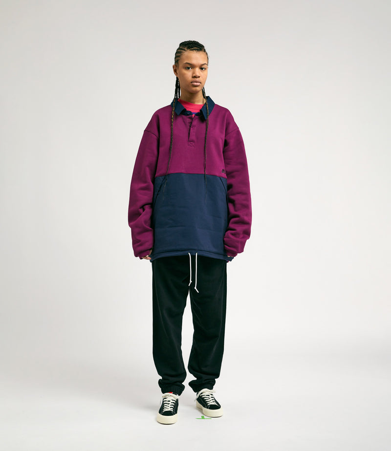 Nike SB Rugby Pullover Jacket in Sangria and Obsidian / Obsidian / Black