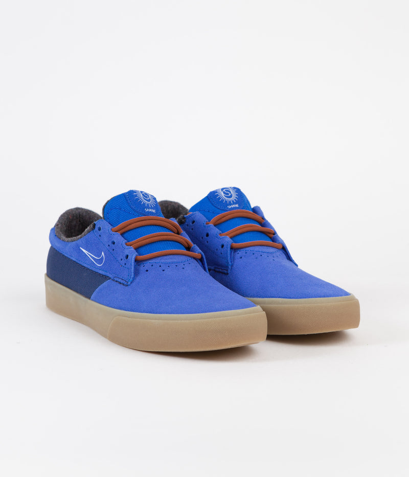 Nike SB Shane Premium Shoes in Signal Blue and White and Navy - Black