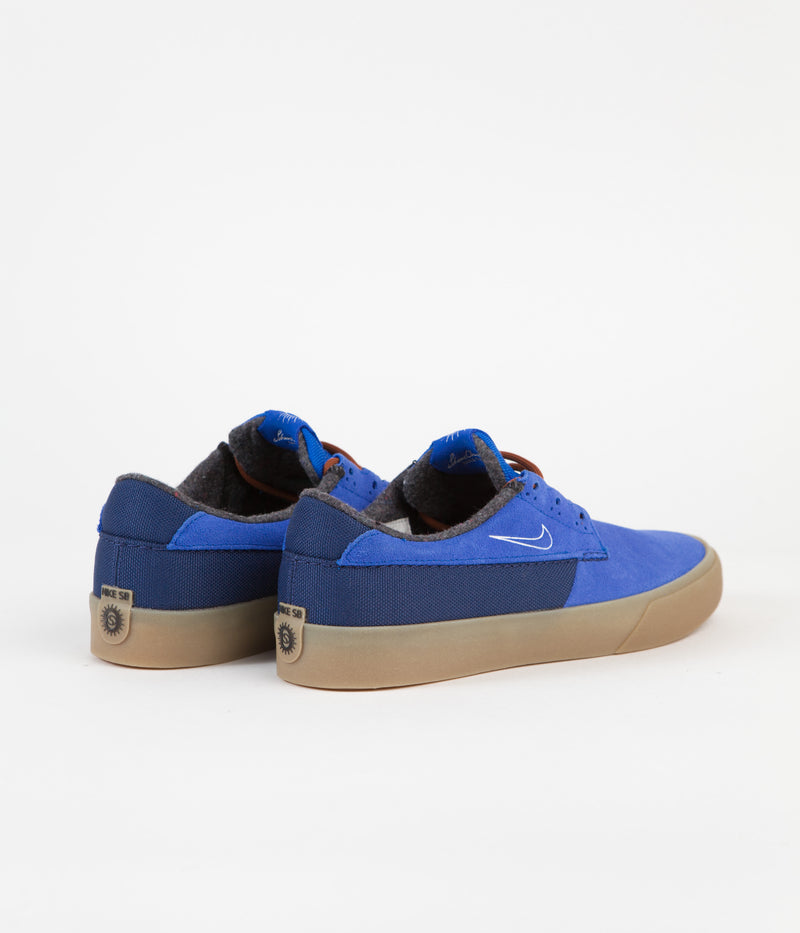 Nike SB Shane Premium Shoes in Signal Blue and White and Navy - Black