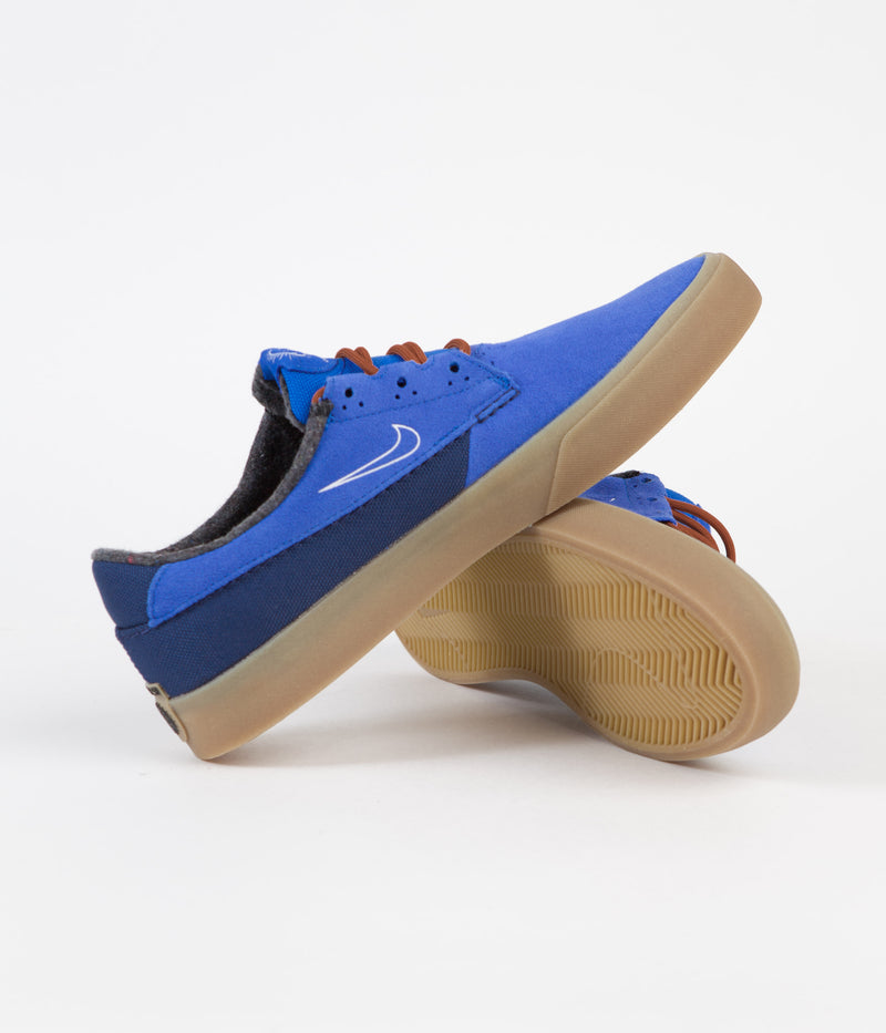 Nike SB Shane Premium Shoes in Signal Blue and White and Navy - Black