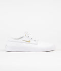 Nike SB Shane Premium Shoes in White and Metallic Gold and White - White