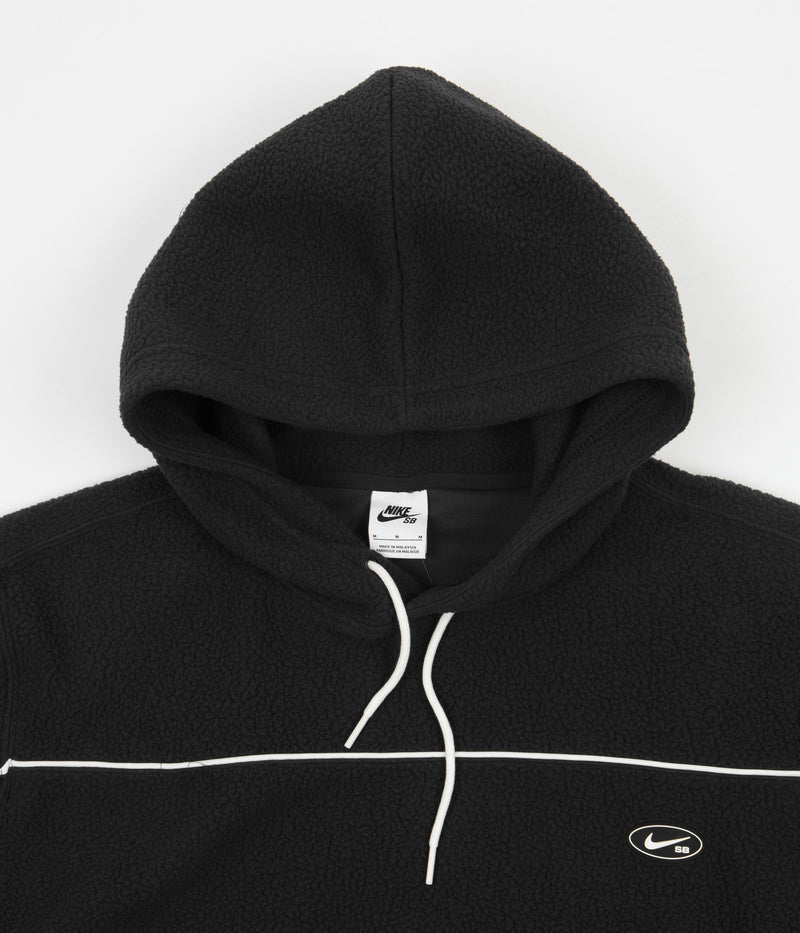 Nike SB Sherpa Fleece Hoodie in Black and Sail / Sail