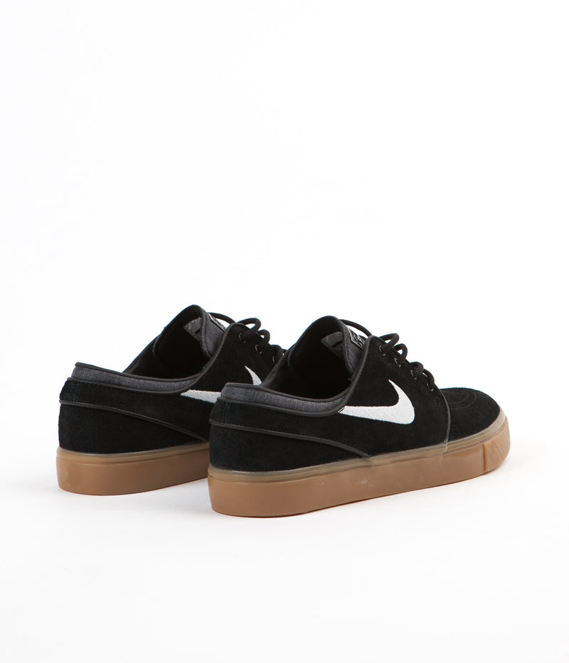Nike SB Stefan Janoski Shoes in Black and White and Gum Light Brown